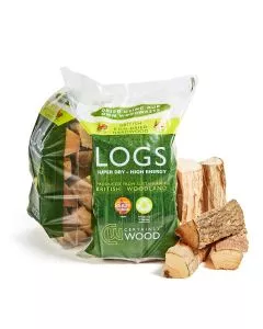 Kiln Dried Logs Firewood Small Bag  (Log size 25cm)
