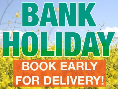 message to customers to book early for Bank holiday 