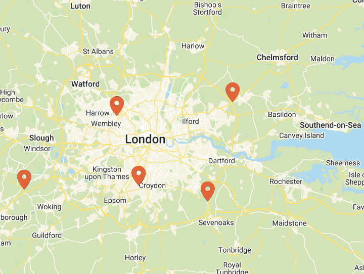 5 depots on the map 5 depots on the map